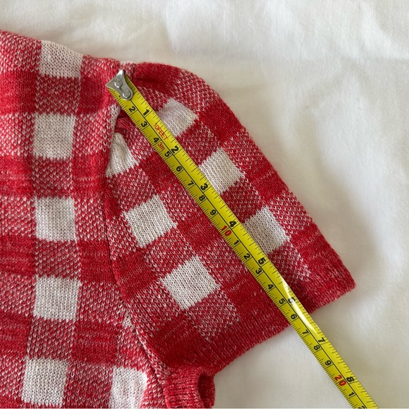 Polo by Ralph Lauren Red and White Gingham Crewneck Sweater - Picture 6 of 6